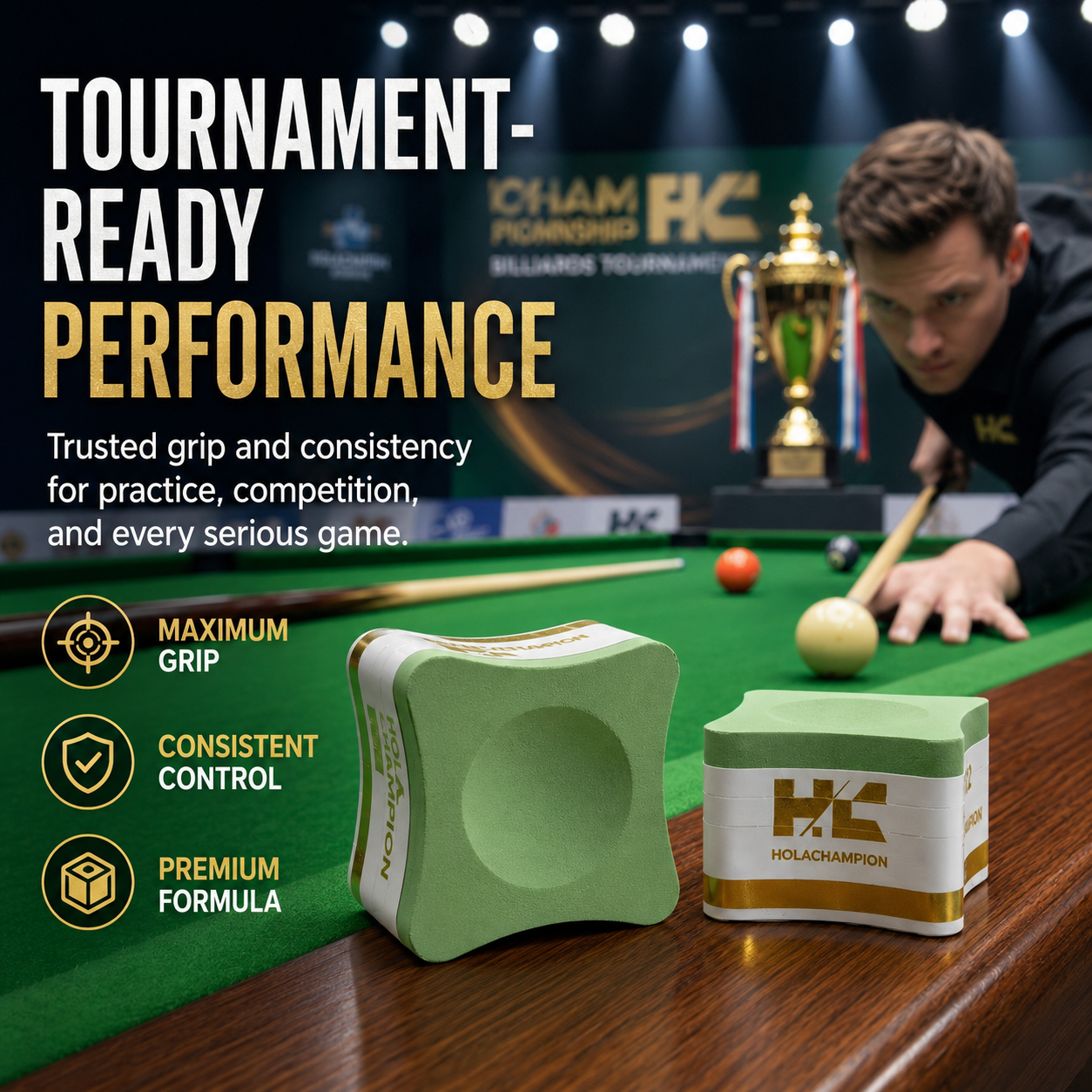 HOLACHAMPION Professional Billiard Chalk