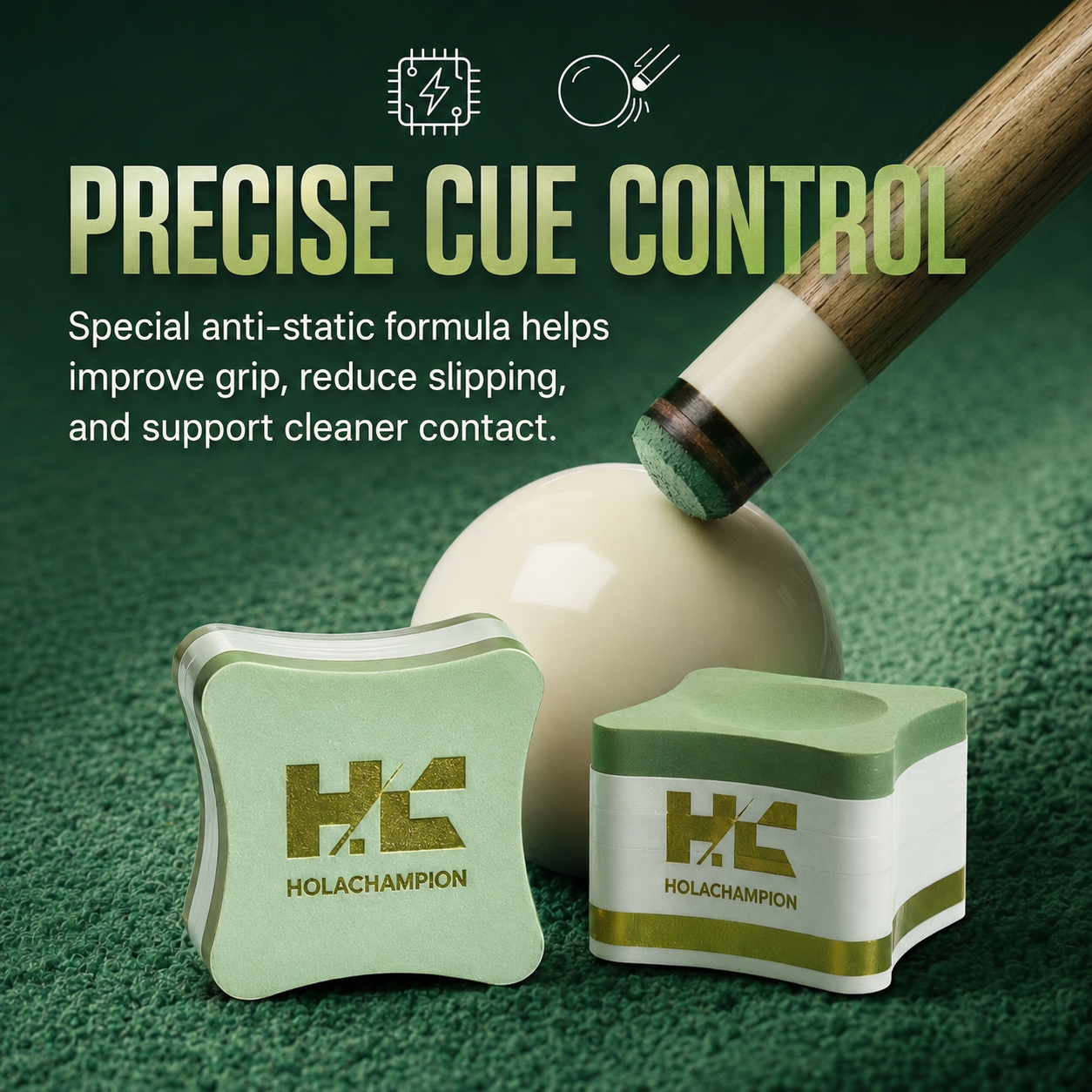 HOLACHAMPION Professional Billiard Chalk