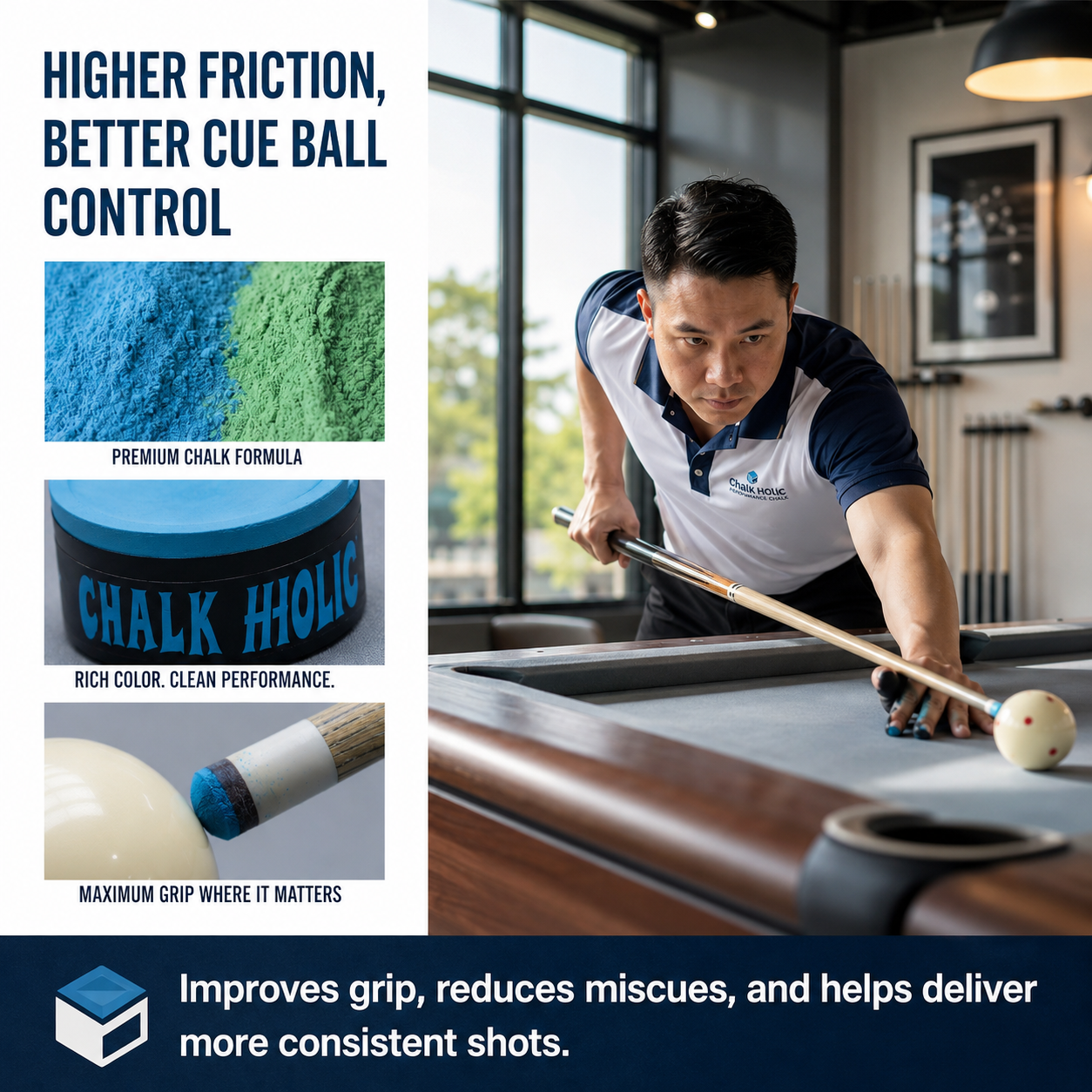 HOLACHAMPION Professional Billiard Chalk