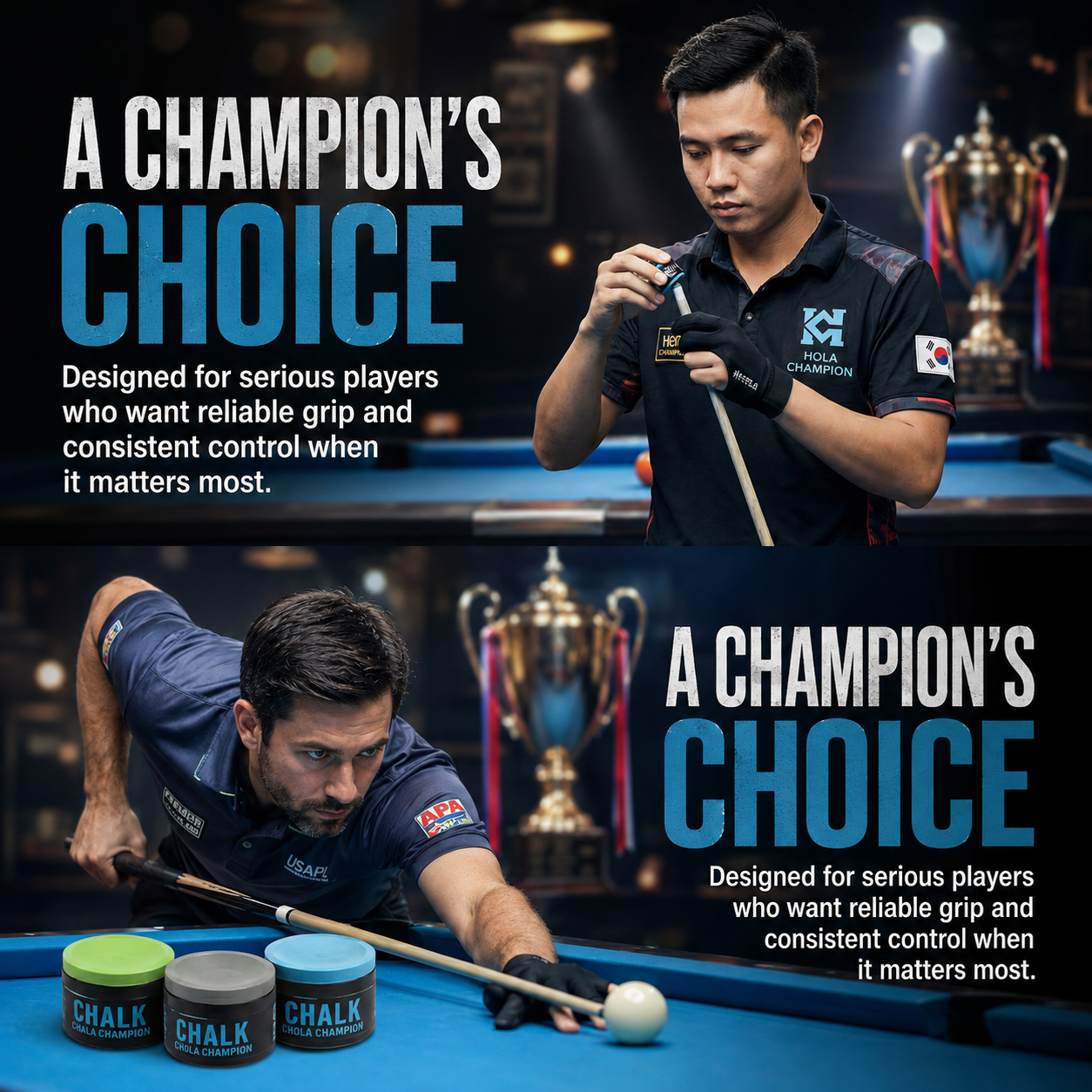 HOLACHAMPION Professional Billiard Chalk
